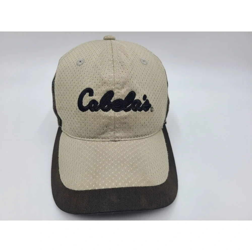 Cabelas Adjustable Hat Cap Hunt Fish Baseball Outdoors Dad Men Women Beige Black